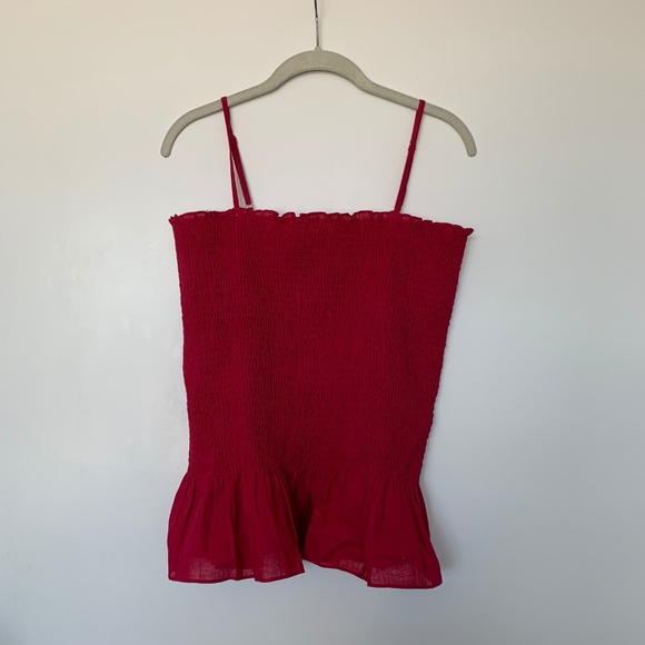 Anthropologie Maeve Smocked Peplum Top – Size Large (NWT) - Picture 6 of 8